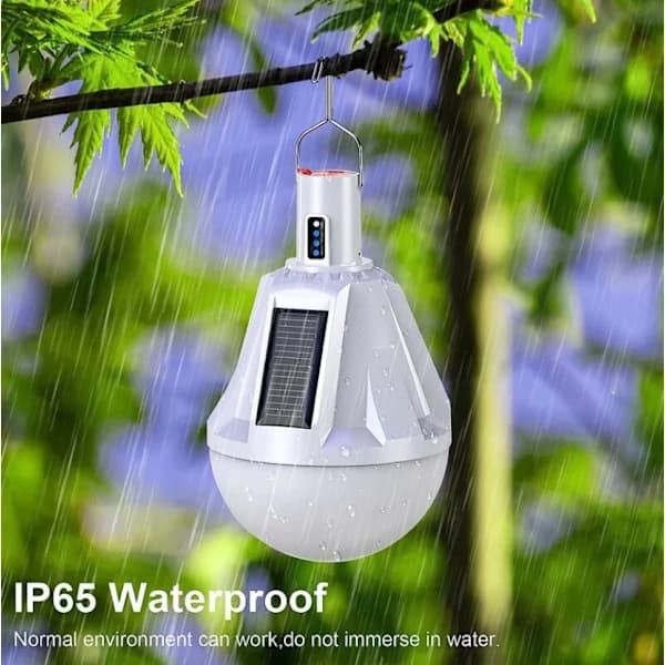 /EA/Solcelleopladet LED-lampe, USB-genopladelig, solcelleopladet lampe