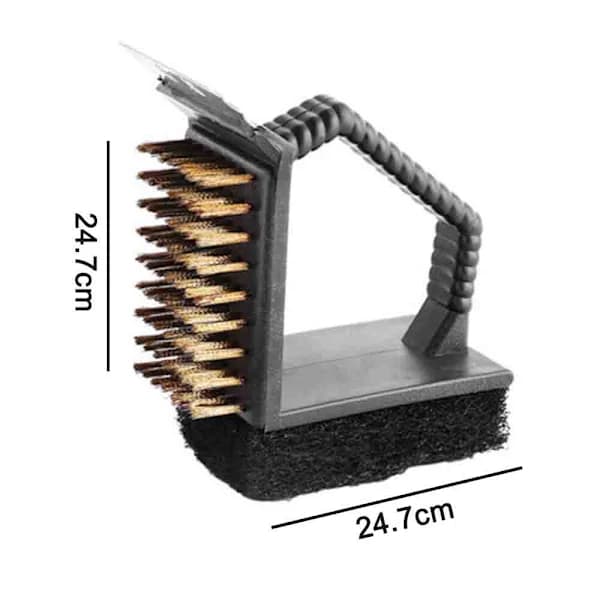 /EA/Børste i rustfrit stål - Til rengøring af grill og overflader -