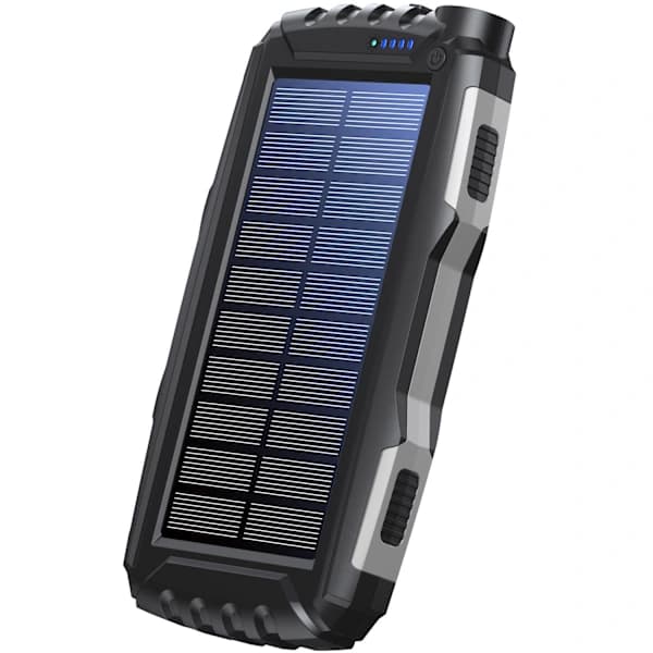 /EA/PowerBank 20.000 mAh Solcelle Sort