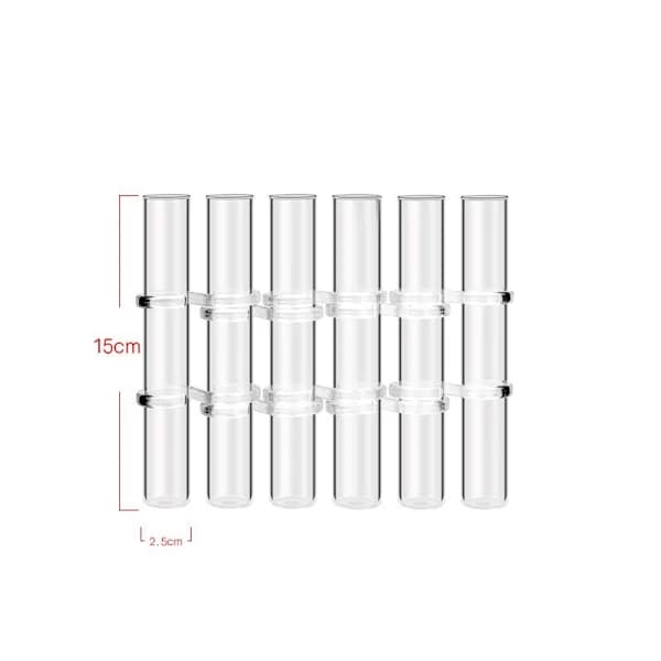 /EA/ (6 ST) 15 cm-2,5 cm Glasblomvaser, Ledade Blomsterrör