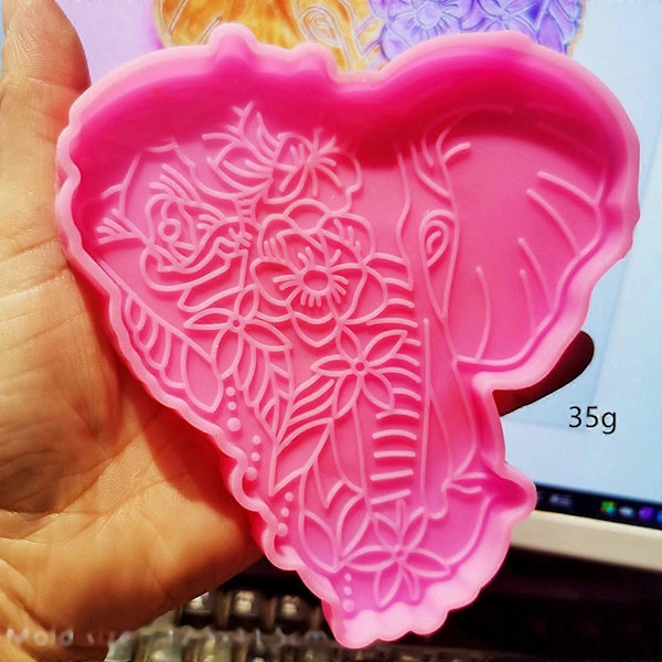 /EA/Silikoneform Elefant Resistent Bordmåtte Underlag Epoxy Støbeform Håndværk