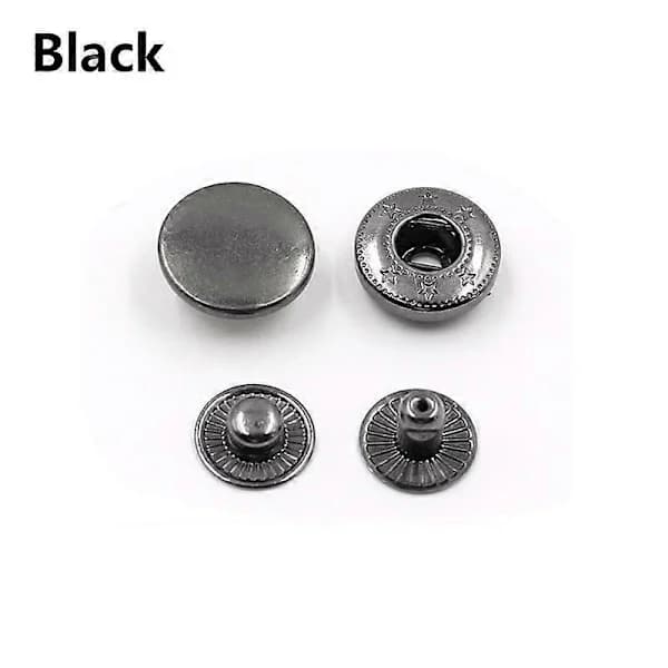 /EA/10 Sett Sytilbehør Klær Kobber Trykknapper Klesplagg DIY Fester Trykknapper sølv 12mm