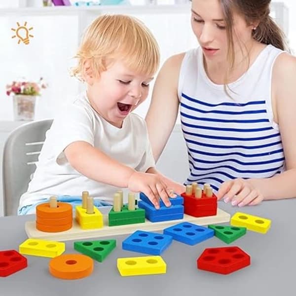 /EA/Utviklende leker for alderen 2 3 4+, treleker formsortering stabling