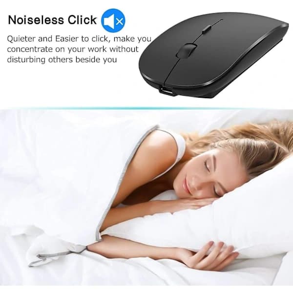 /EA/2.4G langaton Bluetooth-hiiri, ladattava äänetön Bluetooth