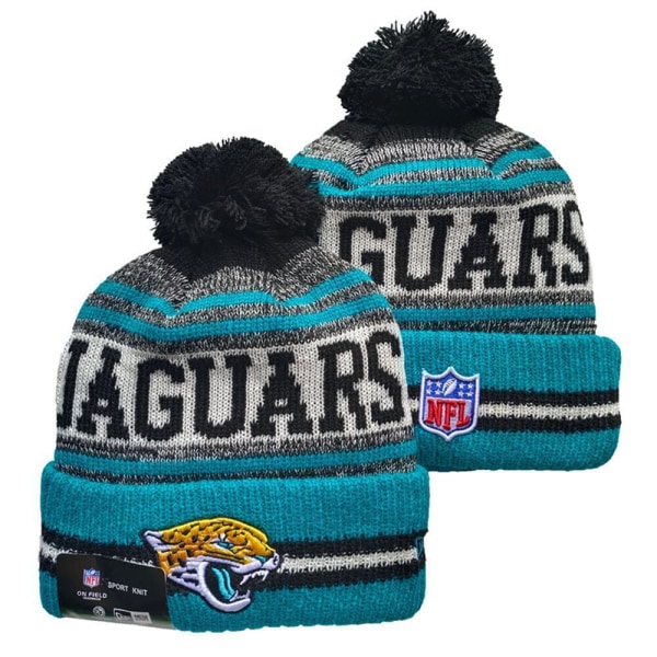 NFL Aldult Unisex American Football Sport Strik Beanie Hat Fleeceforet En størrelse passer til de fleste Jacksonville Jaguars