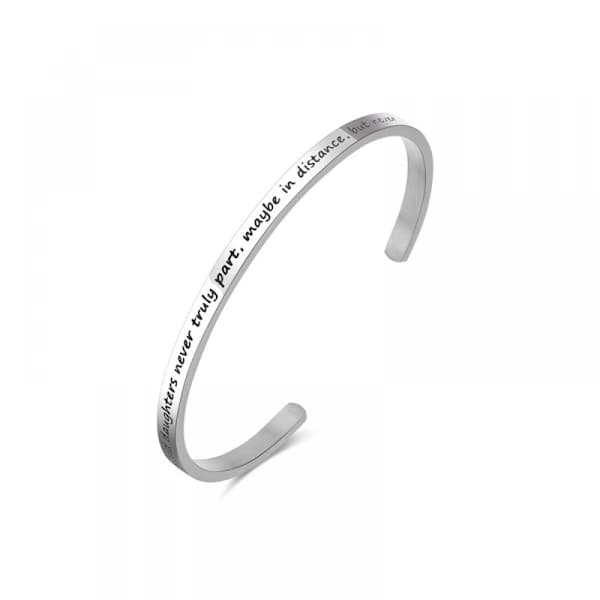 /EA/Trendy 4 mm armbånd i rustfrit stål med fine bogstaver