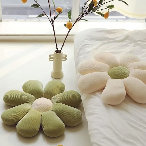 /EA/23\" Blomster Golvkudde Blomformad Kudde Söt Sittdyna Sol