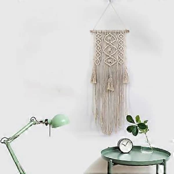 /EA/Vävd Tapet - handvävd Boho Chic Väggkonst Bohemisk för vardagsrum, heminredning (35*90cm)