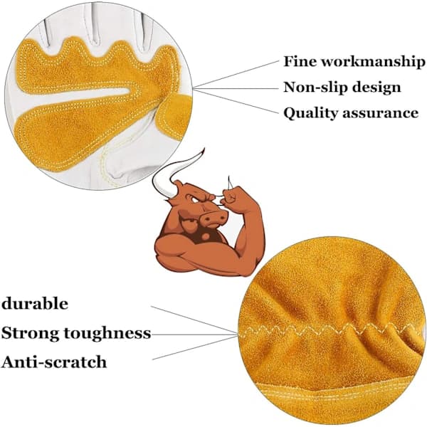 /EA/Læderhavehandsker til kvinder og mænd Torn Proof Cowhide W