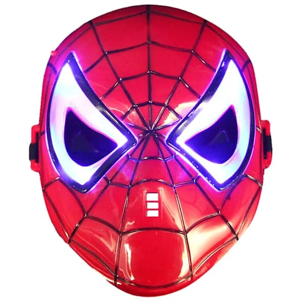 Lys opp Spiderman Maske Gutter Barn Voksne Karneval Superhelt rød