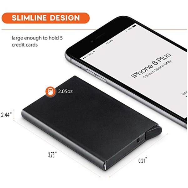 Miesten minimalistinen pop-lompakko – RFID-estokorttikotelo, turvallinen luotto