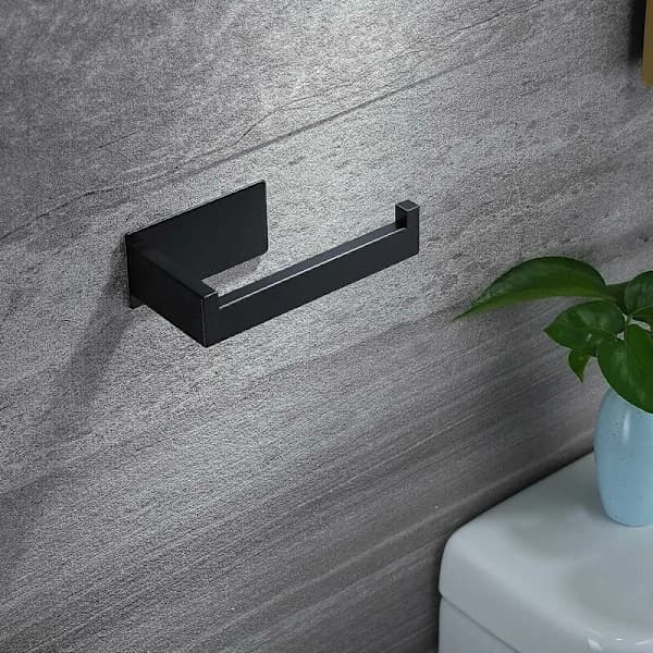 /EA/1 stk. sort toiletpapirholder rustfrit stål original vægmontering