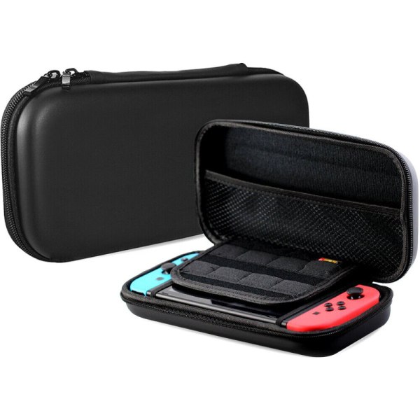 For Nintendo Switch Bag Reiseoppbevaringsveske Bærbart tilbehørsdeksel Svart