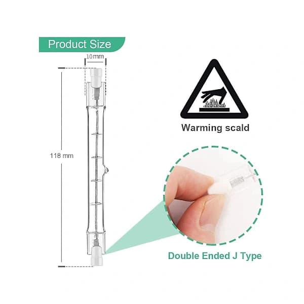 R7s Halogenlamppu 118mm 200w 230v Halogenputki R7s Halogenlamppu R7s Himmennettävä Halogenputki L