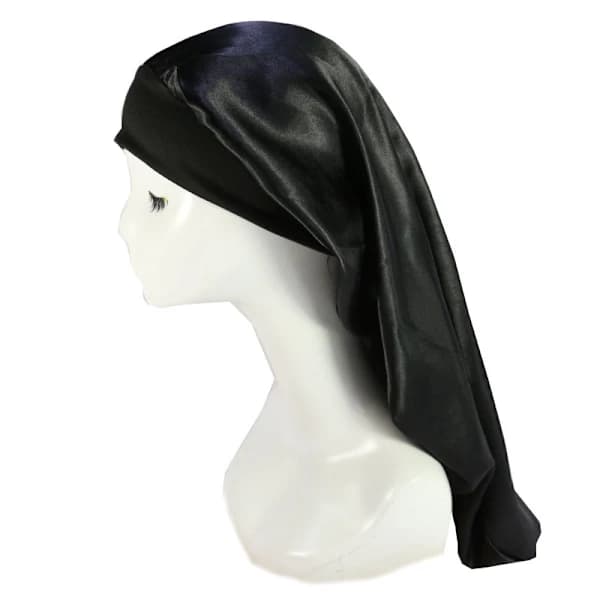 /EA/ Hög Elastisk Bredbrättad Bonnet, Lång Hårvårdshuva, Långärmad