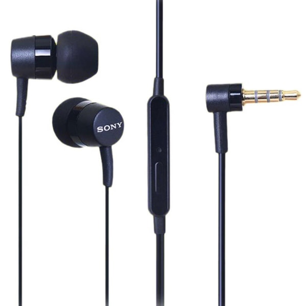 Original Sony MH750 Black Mobile Headset In-Ear Stereo Wired Jack 3,5 mm hörlurar hörlurar för Sony