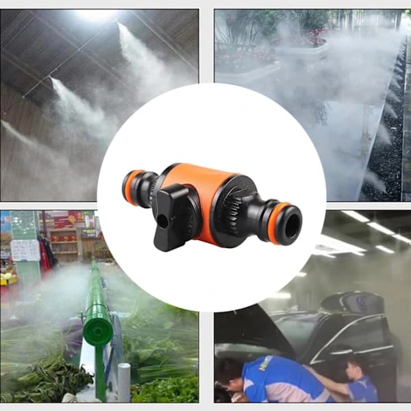 /EA/2-pack Trädgårdsslang Snabbkoppling med Avstängningsventil, Trädgårdsslangskoppling (Orange)