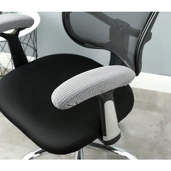 /EA/Grå 1 par polyester armlenstrekk for kontorstol - avtakbare