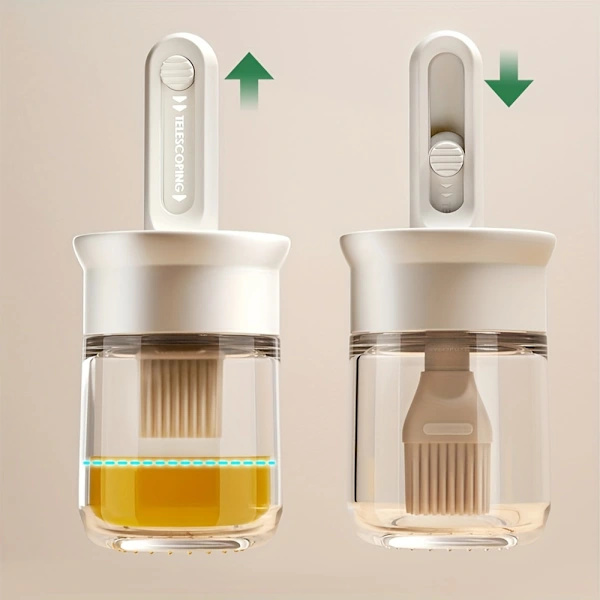 Silikonborste Oljedispenser, Köksoljeborste Vit