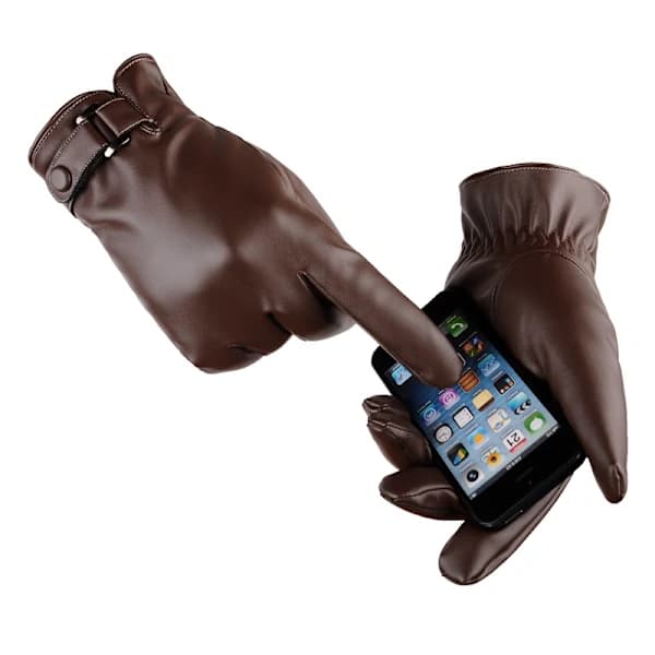 /EA/PU Læder Touchscreen Handsker Herre Efterår og Vinter Tyk Cot
