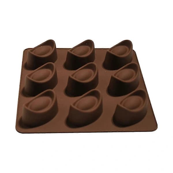 /EA/9 Hål Silikon Lyckobringande Guldmynt Form Bakning Chokladformar Ljus Arom Formar