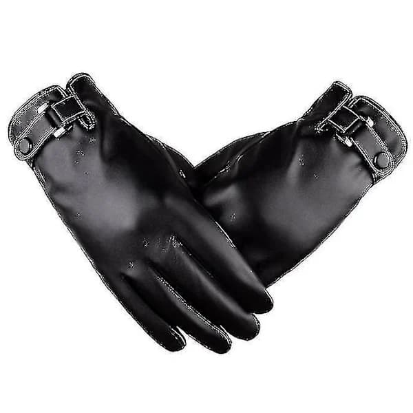 /EA/Herr Vinter Høst Pu Lær Touch Screen Hansker Svart