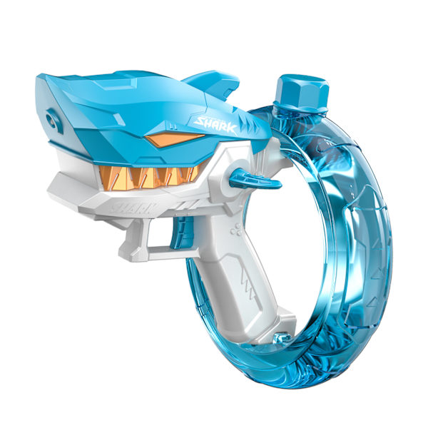 Elektrisk vattenpistol för vuxna och barn - Fjärrkontroll automatisk vattenpistol - Perfekt för sommarens poolpartyn - Cool hajdesign - Perfekt sommarpresent C