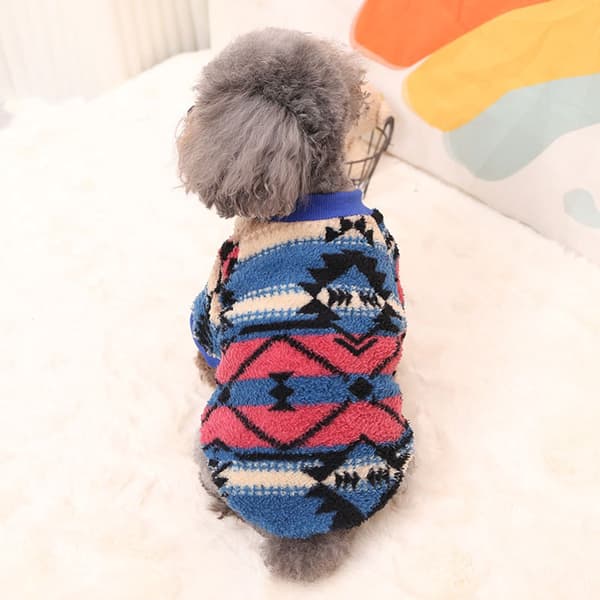 Hundetrøje Blød Varm Polyester Pullover til Hvalpe Killinger og Små Hunde Vinter Daglig Brug M 41 x 31 cm