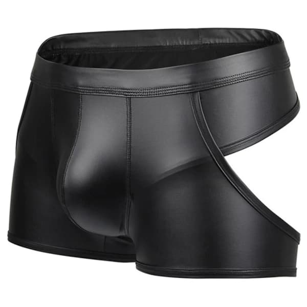 /EA/Miesten seksikäs T-string tekonahkainen alusasu alushousut bokserit stringit (XL)