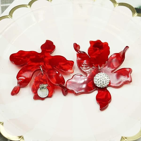 /EA/Boho Øreringe til Kvinder Chic Blomster Statement Øreringe med Guldblomsterknop, Perfekt til Søster, Mor, Elsker og Venner