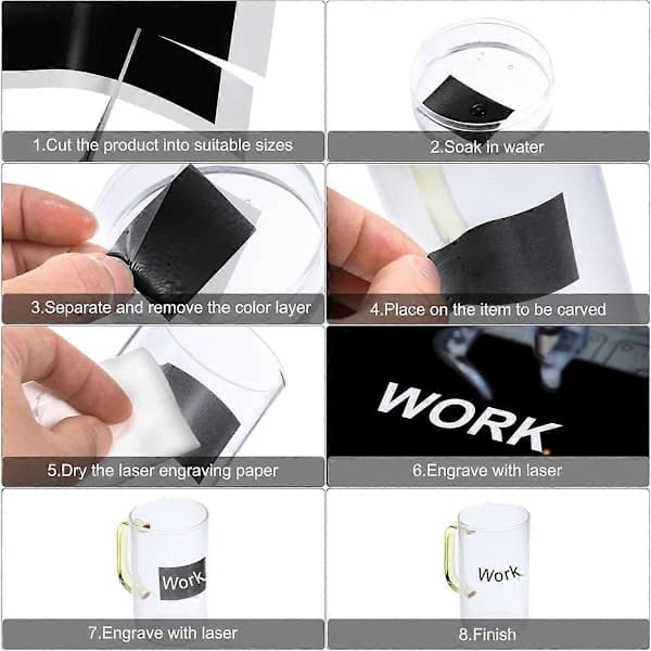 /EA/Lasergraveringspapper, 2 st Lasergraveringsmarkeringspapper K