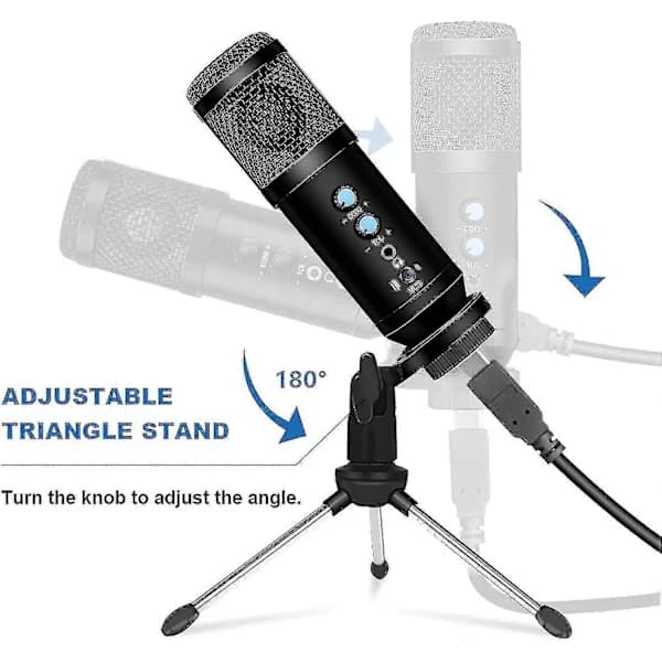 /EA/USB Podcast Mikrofon USB Kondensatormikrofon Egnet For Spill, Innspilling Og Streaming Datamaskiner