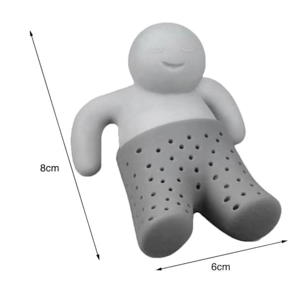 Tesil / Teholder i Silikone - Gubbe multicolor