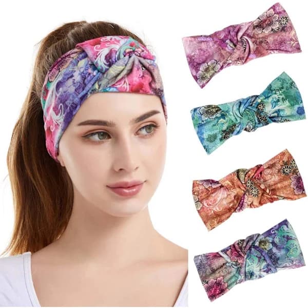 /EA/Bred Boho Panta Elastinen Solmittu Panta Kukkapainatus Pää W