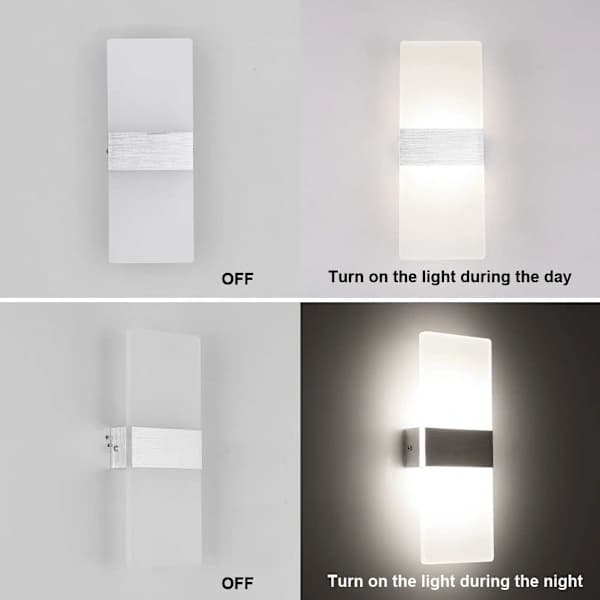 /EA/ 2 kpl Seinävalaisin sisäkäyttöön, 12W LED, Luova Design Decora