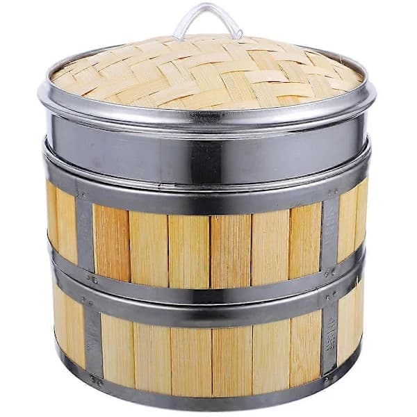 /EA/1 set bambu ångkorg för kök, hushålls ångkokare, mat ångkokare, ångbricka för matlagning