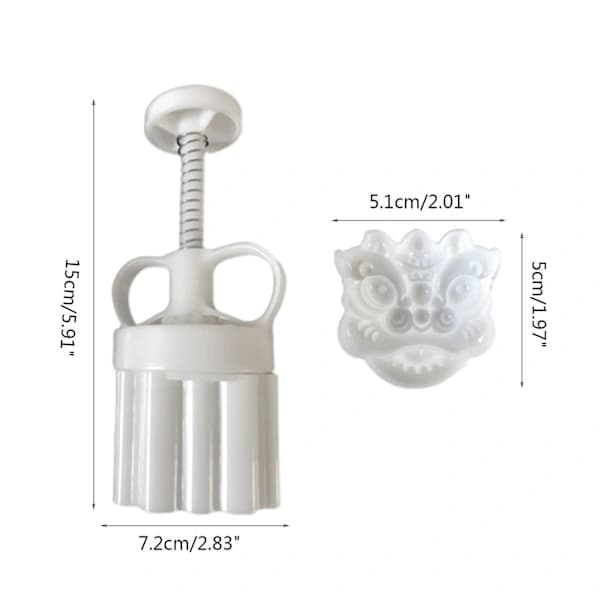 /EA/75g Månekakeformer Løveformede Stempler Månekaker Former Baking Månekaker Gadgets