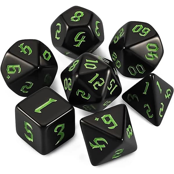 /EA/DND Terningesett - D&D Polyhedriske Terninger (7 stk) for Dungeons and Dragons