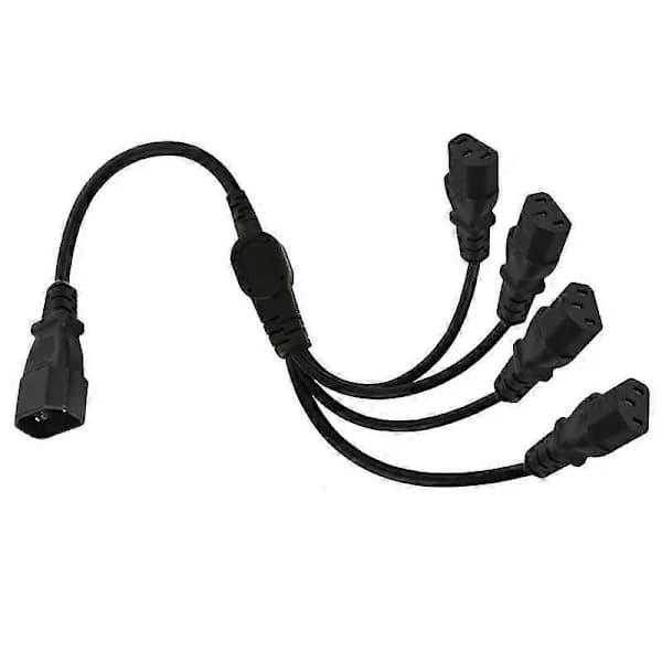/EA/50 cm UPS Server C14 til flere C13 Skjøteledning Strømkabel Splitter Ledning Én for fire