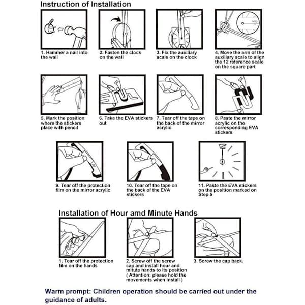 /EA/Gyllene DIY Stor Väggklocka Romerska Siffror Stor Klocka 3D Dekaler