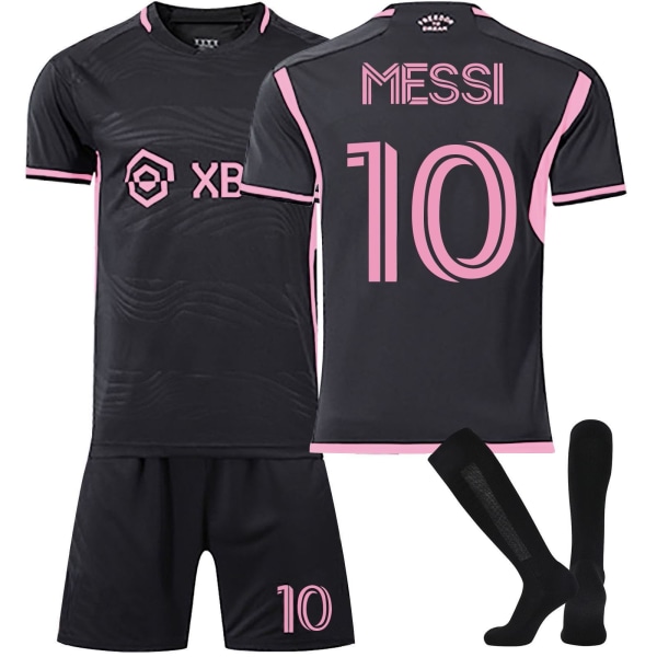 Miami No.10 fotbollströja barn/vuxen fotbollströja barn sporttröja, shorts och strumpor, fotbollströjor 2024 Pink 30