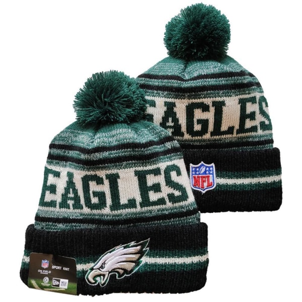NFL Aldult Unisex American Football Sport Strik Beanie Hat Fleeceforet En størrelse passer til de fleste Philadelphia Eagles
