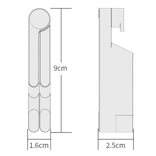 /EA/ Sammenklappeligt skrivebordsstativ til telefon og tablet, justerbart, 10,2-26,7 cm, Sort