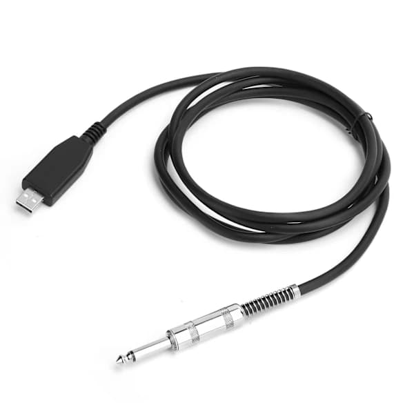 /EA/USB Guitar Kabel USB Han til 6.35mm Mono Jack Stik Ledning Guitarbas til PC Optagelseskabel 3 M