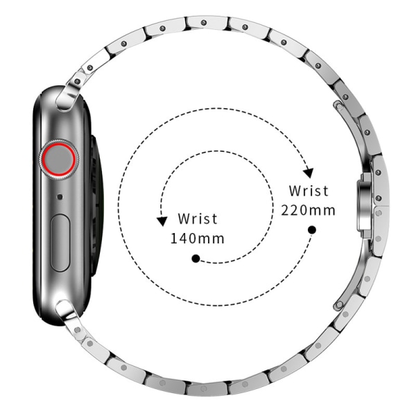 Lämplig til Apple iwatch Ultra 7/6/5/4 serie titan vikbart spænde klockarmbånd titan guld 38/40/41mm