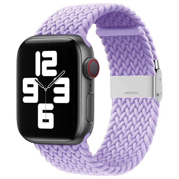 Kompatibel med Apple Watch -remmar 40 mm till 49 mm rem Flätad nylon Justerbar spännes rem Justerbar flätad enkelloop elastisk sportrem Lavender 38mmor40mmor41mm