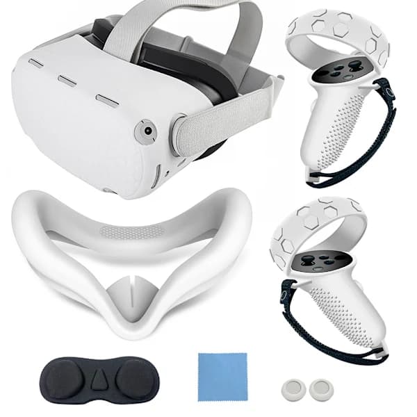 /EA/6 STK. Silikondeksel til Oculus Quest 2-kontroller, hvit