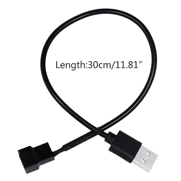 /EA/4-pinners hunn til 5V USB hann USB-adapterkabel USB til 4-pinners viftestrømkabel