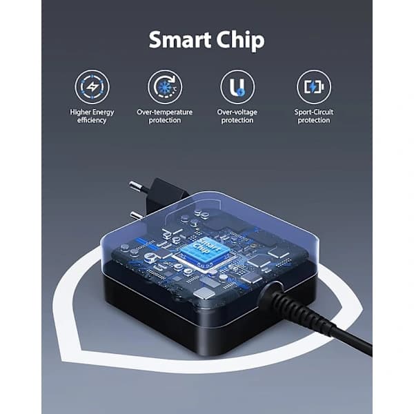 65W USB C-oplader til bærbar computer (1,8 m) til Lenovo Thinkpad ASUS Zenbook