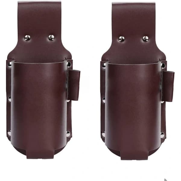 /EA/2-pack PU-läder ölholster, ölhållare bälte dryck midjeväska
